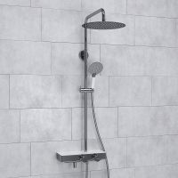 Товар: Душевая система WasserKRAFT A113.116.058.CH Thermo с термостатом Хром Белая - фото 8 Душевая система WasserKRAFT A113.116.058.CH Thermo с термостатом Хром Белая — фото 8, Душевые стойки