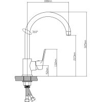 Смеситель для кухни Ростовская Мануфактура Сантехники Boou B8290-28J Хром — фото 6, Смесители
