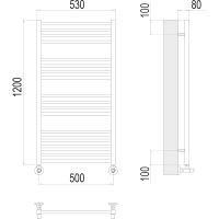 Товар: Водяной полотенцесушитель Terminus Ватикан П18 500х1200 4670078530530 Хром, нижнее подключение, G 1/2" ВР, с комплектом вентилей - фото 4 Водяной полотенцесушитель Terminus Ватикан П18 500х1200 4670078530530 Хром, нижнее подключение, G 1/2" ВР, с комплектом вентилей — фото 4, Водяные полотенцесушители