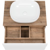 Товар: Тумба под раковину Brevita Dakota 70 DAK-09070-19/01-2Я подвесная Белая матовая Дуб Галифакс олово - фото 5 Тумба под раковину Brevita Dakota 70 DAK-09070-19/01-2Я подвесная Белая матовая Дуб Галифакс олово — фото 5, Мебель для ванной