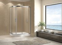 Душевой уголок Cezares Eco 120x90 ECO-O-RH-2-120/90-P-Cr профиль Хром стекло рифленое — фото 2, Асимметричные душевые уголки