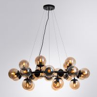 Люстра Artelamp Bolla A1664SP-25BK Янтарная Черная — фото 3, Люстры