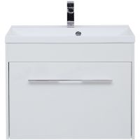 Тумба под раковину Aquanet Августа 75 274144 подвесная Белый глянец — фото 3, Мебель для ванной