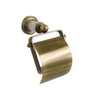 Держатель туалетной бумаги Boheme Murano 10901-W-BR с крышкой Бронза — фото 1, Держатели туалетной бумаги