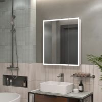 Товар: Зеркальный шкаф Reflection Cube 700х800 RF2212CB с подсветкой Белый матовый - фото 11 Зеркальный шкаф Reflection Cube 700х800 RF2212CB с подсветкой Белый матовый — фото 11, Зеркальные шкафы в ванную