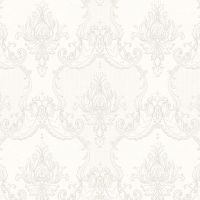 Обои Andrea Rossi Barbana 54291-1 Винил на флизелине (1,06*10,05) Белый, Орнамент — фото 1, Обои для стен