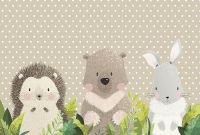 Фреска детская Ortograf Для самых маленьких 33701 Фактура флок FLK Флизелин (4*2,7) Бежевый, Животные/Горох арт-33701 (флок FLK) — фото 2, Фрески