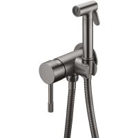 Гигиенический душ со смесителем Boheme Uno 467-GM Оружейная сталь — фото 1, Душевое оборудование. Душевая программа