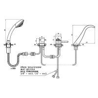 Смеситель на борт ванны Rav Slezak Dunaj Termostat DT261.5PZ с термостатом Золото — фото 2, Смесители на борт ванны