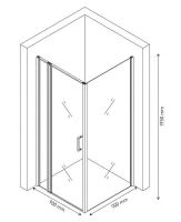 Душевой уголок Berges Urban 90х90 061011 профиль Хром стекло прозрачное — фото 4, Душевые уголки