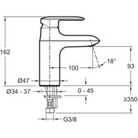 Смеситель для раковины Jacob Delafon Kumin Хром арт-E99447-CP — фото 8, Смесители для раковины