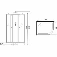 Душевая кабина Niagara Eco 120x80 L E120/80/13L/MT без гидромассажа — фото 14, Душевые кабины