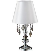 Настольная лампа Crystal Lux Mercedes LG1 Chrome Smoke Серая Хром — фото 1, Настольные лампы