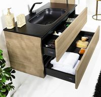 Тумба под раковину Boheme Armadi Art Vallessi 100 837-100-L подвесная Light Oak — фото 13, Мебель для ванной