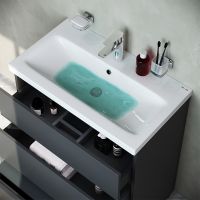 Тумба под раковину AM.PM Gem S 75 M91FSX0752GM Графит матовый — фото 3, Мебель для ванной