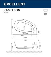 Акриловая ванна Excellent Kameleon 170x110 R WAEX.KMP17.SOFT.GL с гидромассажем — фото 6, Ванны