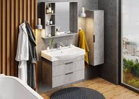 Товар: Тумба под раковину Onika Девис 80.13 108048 подвесная Бетон чикаго - фото 5 Тумба под раковину Onika Девис 80.13 108048 подвесная Бетон чикаго — фото 5, Мебель для ванной