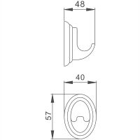 Крючок Haiba HB1505-1 Хром — фото 2, Крючки для полотенец