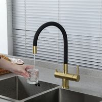 Смеситель для кухни Gappo G4398-33 Золотой сатин Черный — фото 14, Смесители для кухни