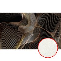 Фреска Ortograf Forma 32688 Фактура флок FLK Флизелин (5,9*2,7) Черный/Золото, Абстракция — фото 1, Фрески