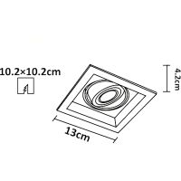 Встраиваемый светильник Artelamp Canis A6661PL-1BK Черный — фото 6, Точечные светильники