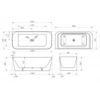 Акриловая ванна Abber 160х75 AB9223-1.6 без гидромассажа — фото 6, Акриловые ванны