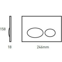 Клавиша смыва Bocchi Como 8200-0050 Хром матовая — фото 2, Комплектующие для душевого оборудования