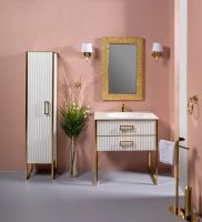 Зеркало Boheme Armadi Art NeoArt Aura 60 536 с подсветкой Золото — фото 5, Мебель для ванной