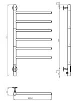 Электрический полотенцесушитель Vincea 43х80 VTD-1S2CE Хром — фото 5, Электрические полотенцесушители