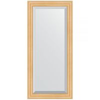 Зеркало Evoform Exclusive 111х51 с фацетом в багетной раме - Сосна 62 мм арт-BY 1143 — фото 1, Зеркала в ванную комнату