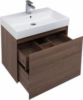 Тумба с раковиной Aquanet Нью-Йорк 70 213935 подвесная Орех — фото 5, Тумбы с раковиной