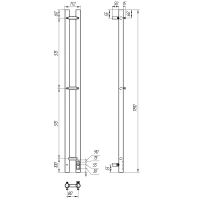Электрический полотенцесушитель Point Деметра PN12812 П3 80x1200 диммер справа Хром — фото 5, Электрические полотенцесушители