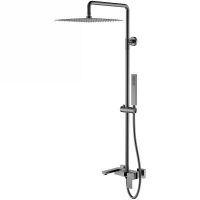 Душевая система Boheme Qubic 478-GM Оружейная сталь матовая — фото 1, Душевое оборудование. Душевая программа