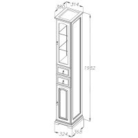 Товар: Шкаф пенал Opadiris Риспекто 30 R 00-00005831 Слоновая кость - фото 5 Шкаф пенал Opadiris Риспекто 30 R 00-00005831 Слоновая кость — фото 5, Мебель для ванной