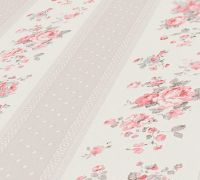 Обои AS Creation Maison Charme 39069-4 Винил на флизелине (0,53*10,05) Белый/Бежевый/Розовый, Полоса/Цветы — фото 3, Обои для стен
