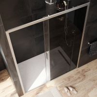 Душевая дверь AM.PM Gem 150 профиль Хром матовый стекло тонированное-прозрачное арт-W90G-150-1-195MG — фото 5, Раздвижные душевые двери