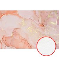 Фреска Ortograf Fluid art 34043 Фактура бархат FX Флизелин (3,7*2,4) Розовый/Золото, Абстракция — фото 1, Фрески