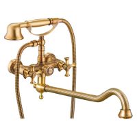 Смеситель для ванны ZorG Antic A 7001WDN-BR универсальный Бронза — фото 1, Смеситель для ванны