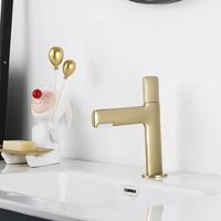 Смеситель для раковины Gappo G1052-81 Золотой сатин — фото 9, Смесители