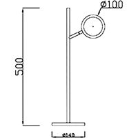 Настольная лампа Crystal Lux CLT 027TL BL Черный — фото 3, Настольные лампы