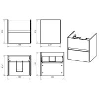 Тумба с раковиной Misty Адриана 55 УТ000010339 подвесная Дуб Вотан Белый — фото 6, Мебель для ванной