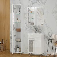 Шкаф пенал Volna Milena 30 pnMILENA30-01 Белый — фото 4, Пеналы для ванной комнаты