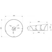 Раковина-чаша Abber Stein 46 AS2607 Белая матовая — фото 4, Раковины накладные