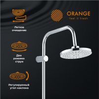 Товар: Душевая система Orange Push M01-911cr Хром - фото 8 Душевая система Orange Push M01-911cr Хром — фото 8, Душевое оборудование. Душевая программа