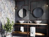 Керамогранит Marazzi Ragno Glace Struttura 3D Rayé Blu Notte Glossy RAER  7,5х20 см — фото 2, Керамогранит