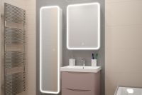 Зеркальный шкаф Art&Max Platino AM-Pla-600-800-1D-R-DS-F с подсветкой с сенсорным выключателем Белый — фото 6, Мебель для ванной