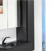 Шкаф пенал Boheme Armadi Art Vallessi 35 836-A matt подвесной Антрацит матовый — фото 1, Мебель для ванной