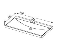 Тумба с раковиной Aquanet Нота 90 212856 подвесная Белая — фото 11, Тумбы с раковиной