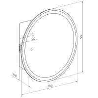 Зеркальный шкаф Континент Torneo Black LED 70 МВК084 с подсветкой Черный — фото 13, Зеркальные шкафы в ванную