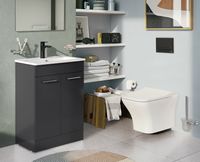 Комплект унитаза с инсталляцией Vitra Zentrum Square 9875B003-7201 с сиденьем Микролифт и клавишей смыва Хром глянцевый — фото 7, Комплекты унитаз + инсталляция